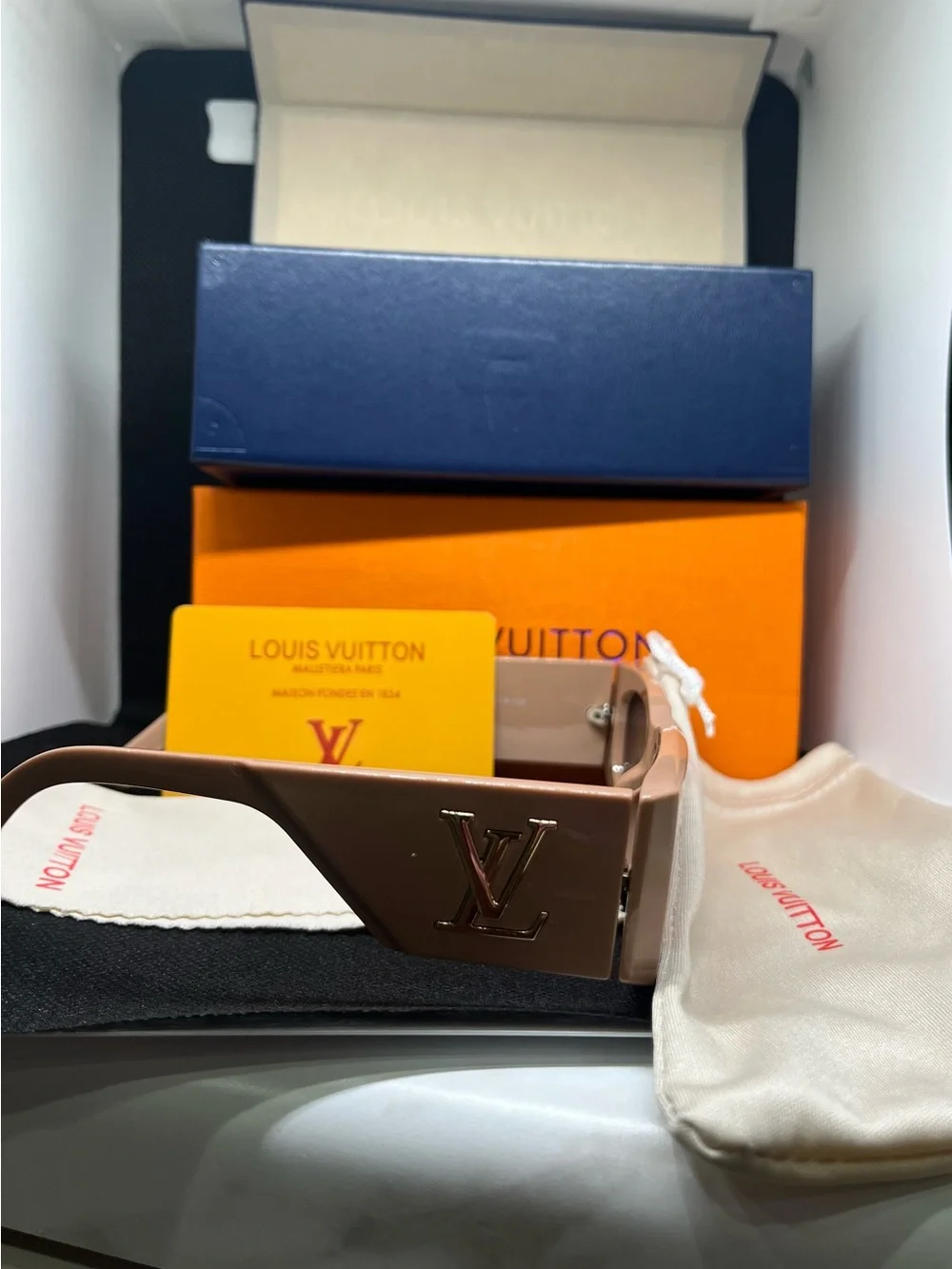 Louis Vuitton Women's Brown Rectangle Sunglasses